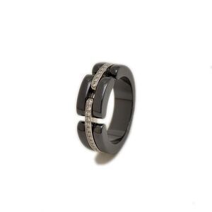 Pre Loved chanel Unisex Black Rings